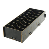 Max 9 Dividers Name Card Wooden business card case office desktop Black