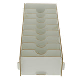 Max 9 Dividers Name Card Wooden business card case office desktop Warm white