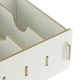 Max 9 Dividers Name Card Wooden business card case office desktop Warm white