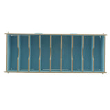 Max 9 Dividers Name Card Wooden business card case office desktop Light blue