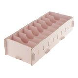 Max 9 Dividers Name Card Wooden business card case office desktop Light pink
