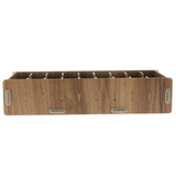 Max 9 Dividers Name Card Wooden business card case office desktop Cherry wood