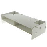 Max Computer Monitor Riser Speaker PC Laptop Screen Stand Desk Organizer  White