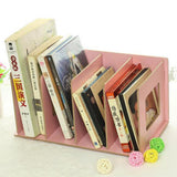Max Multi-functional Storage CD Shelf Wooden DVD Rack Student Bookshelf Pink