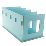 Max Multi-functional Storage CD Shelf Wooden DVD Rack Student Bookshelf Blue