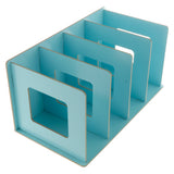 Max Multi-functional Storage CD Shelf Wooden DVD Rack Student Bookshelf Blue