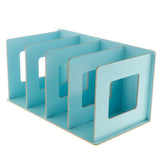 Max Multi-functional Storage CD Shelf Wooden DVD Rack Student Bookshelf Blue