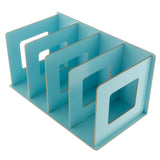 Max Multi-functional Storage CD Shelf Wooden DVD Rack Student Bookshelf Blue