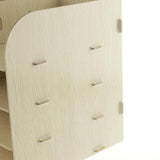 Max Desktop Organizer Office Storage Rack Wood Display Shelf Display yellow