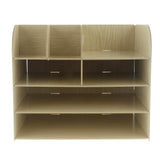 Max Desktop Organizer Office Storage Rack Wood Display Shelf Display yellow