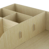 Max Desktop Organizer Office Storage Rack Wood Display Shelf Display yellow