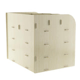 Max Desktop Organizer Office Storage Rack Wood Display Shelf Display yellow