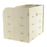 Max Desktop Organizer Office Storage Rack Wood Display Shelf Display yellow