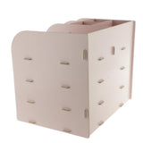 Max Desktop Organizer Office Storage Rack Wood Display Shelf Display Pink