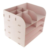 Max Desktop Organizer Office Storage Rack Wood Display Shelf Display Pink