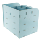Max Desktop Organizer Office Storage Rack Wood Display Shelf Display blue