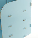 Max Desktop Organizer Office Storage Rack Wood Display Shelf Display blue