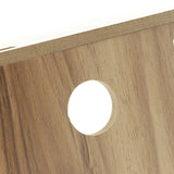 Max Wood Monitor Stand Drawers Computer Laptop Printer Riser Desk  Dark brown