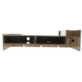 Max Wood Monitor Stand Drawers Computer Laptop Printer Riser Desk  Dark brown