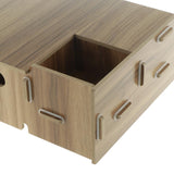 Max Wood Monitor Stand Drawers Computer Laptop Printer Riser Desk  Dark brown