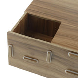 Max Wood Monitor Stand Drawers Computer Laptop Printer Riser Desk  Dark brown