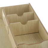 Max Wood Monitor Stand Drawers Computer Laptop Printer Riser Desk  Rice white