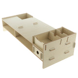 Max Wood Monitor Stand Drawers Computer Laptop Printer Riser Desk  Rice white