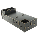 Max Wood Monitor Stand Drawers Computer Laptop Printer Riser Desk  black