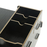 Max Wood Monitor Stand Drawers Computer Laptop Printer Riser Desk  black
