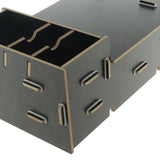 Max Wood Monitor Stand Drawers Computer Laptop Printer Riser Desk  black