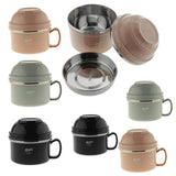 Max Stainless Steel Thermal Lunch Box Stackable Insulated Bento Box 900ML Black