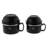 Max Stainless Steel Thermal Lunch Box Stackable Insulated Bento Box 900ML Black