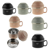 Max Stainless Steel Thermal Lunch Box Stackable Insulated Bento Box 900ML Black