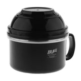Max Stainless Steel Thermal Lunch Box Stackable Insulated Bento Box 900ML Black