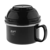 Max Stainless Steel Thermal Lunch Box Stackable Insulated Bento Box 900ML Black