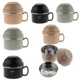 Max Stainless Steel Thermal Lunch Box Stackable Insulated Bento Box 900ML Black