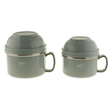 Max Stainless Steel Thermal Lunch Box Stackable Insulated Bento Box 900ML Blue