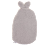 Max Cute PVC Hot Water Bottle Bag with Soft Plush Cover and Screw Top  Gray