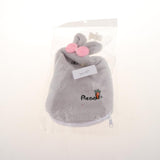 Max Cute PVC Hot Water Bottle Bag with Soft Plush Cover and Screw Top  Gray