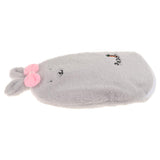 Max Cute PVC Hot Water Bottle Bag with Soft Plush Cover and Screw Top  Gray