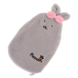 Max Cute PVC Hot Water Bottle Bag with Soft Plush Cover and Screw Top  Gray