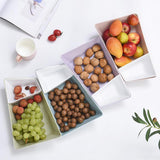 Max Plastic Multi-functional Fruit Plate Snack Tray Jewellery Box Blue