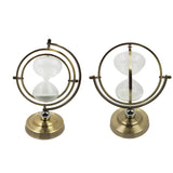 Max 15 minute Rotating Hourglass Sandglass Globe Sand Timer Home Decor 2 Ring