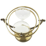 Max 15 minute Rotating Hourglass Sandglass Globe Sand Timer Home Decor 2 Ring