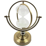Max 15 minute Rotating Hourglass Sandglass Globe Sand Timer Home Decor 2 Ring