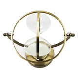 Max 15 minute Rotating Hourglass Sandglass Globe Sand Timer Home Decor 2 Ring