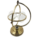 Max 15 minute Rotating Hourglass Sandglass Globe Sand Timer Home Decor 3 Ring