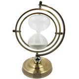 Max 15 minute Rotating Hourglass Sandglass Globe Sand Timer Home Decor 3 Ring