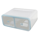 Max Plastic Underwear Storage Organizer Socks Ties Bra Container Drawer Blue