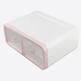 Max 12 Grids Plastic Dustproof Storage Box for Underwear Socks Bra Pink